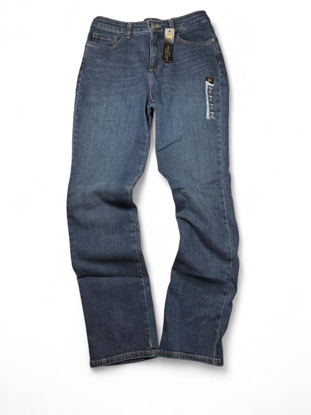 NWT Lee Jeans Instantly Slims High Rise Relaxed Straight Leg Denim 8L